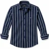 p shirt U Turn Men's Casual Printed Striped Shirt