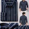 pg shirt U Turn Men's Casual Printed Striped Shirt